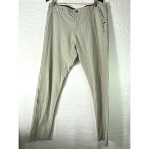 Vuori Pants Mens 34 Khaki Meta Performance Stretch Chino Athletic Travel